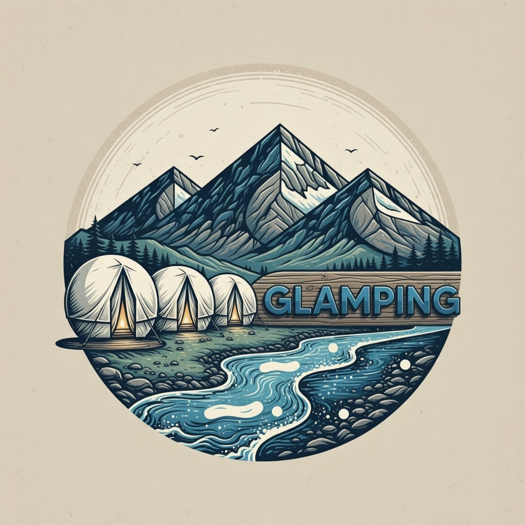 Иллюстративный логотип Glamping
