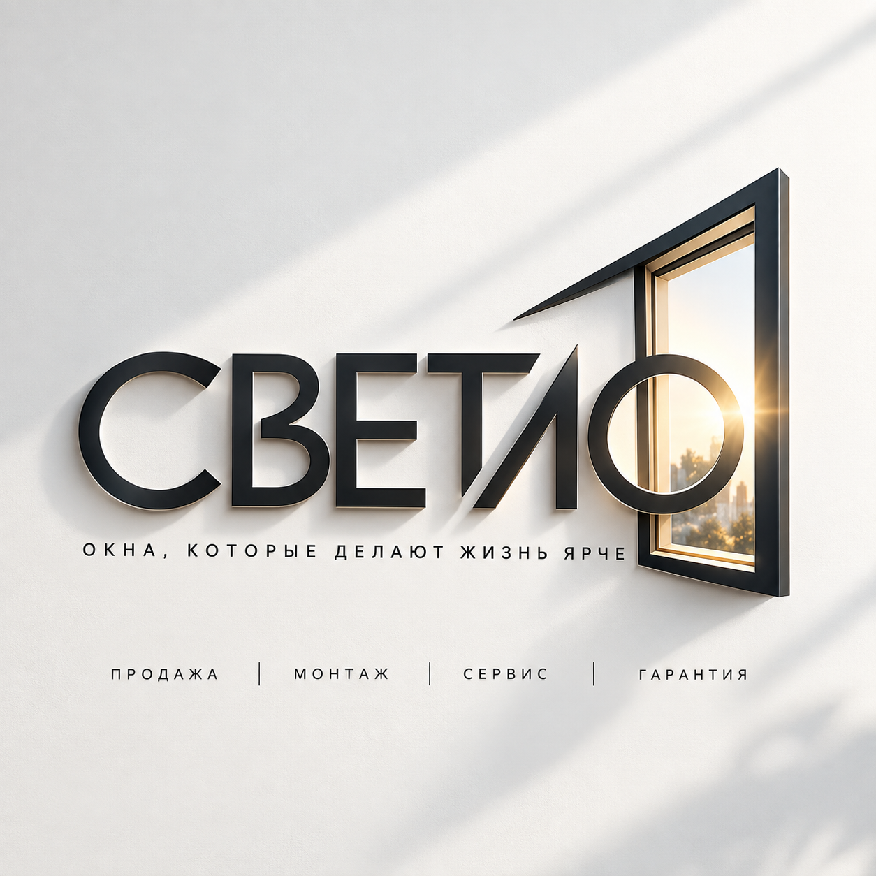 Логотип оконной компании СВЕТЛО